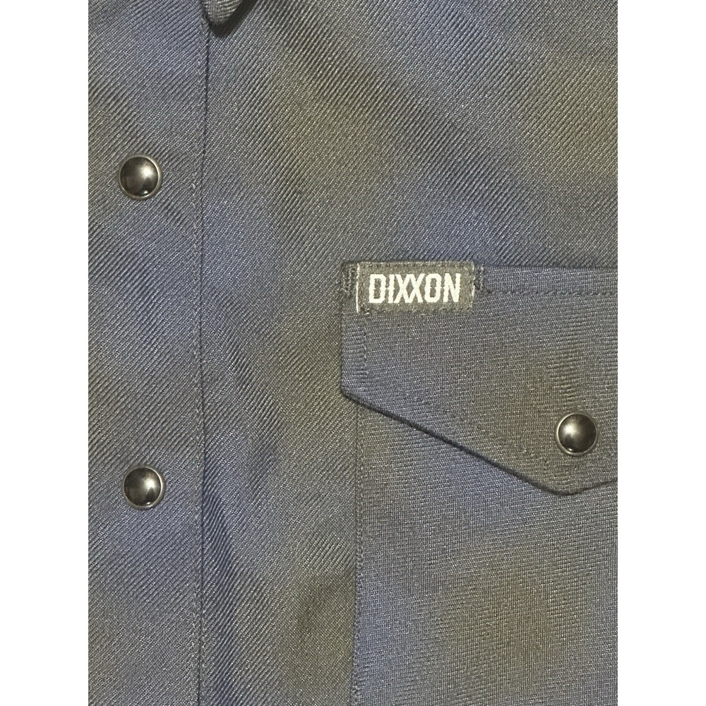 Dixxon "Midnight" 10th Anniversary Pearlsnap Flannel, Black, Blue, Large - Picture 2 of 10